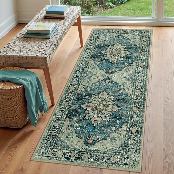 RELEANY Washable Area Rug, Runner 3'x8', Water Repellent, Pet Friendly - Image 3