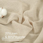 Linen Blend Curtains 84 inches Long - Image 2