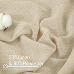 Extra Long Linen Curtains 108 inch Long - Image 2