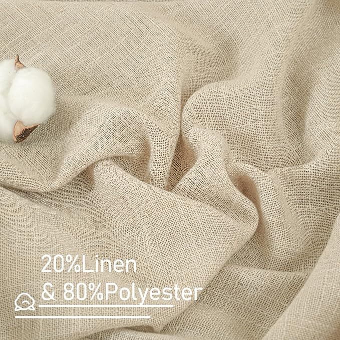 Sheer Linen Window Curtains 54 Inch Length - Image 2