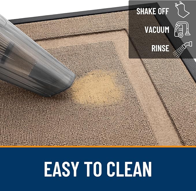 OLANLY Front Door Mat Outside 47x17, All-Season Heavy-Duty Rubber Doormat | - Image 5