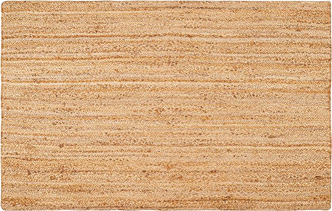 Hausattire Jute Braided Area Rug, 4x6 ft | 100% natural jute, hand woven - Image 3