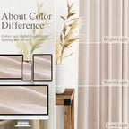 Natural White Linen Curtains 84 Inch Length - Image 3