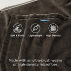Bedsure GentleSoft Brown Fleece Blankets King Size - Image 3