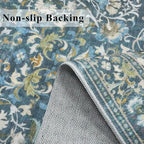 4x8 Washable Kitchen Area Rug: Farmhouse Stain-Resistant Elegant Floral Rug - Image 3