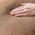 MIULEE Linen Fringe Decorative Fall Euro Throw Pillow Covers Brown 22x22 | Set - Image 2