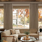100 Inch Linen Pleated Dutch Cocoa Light Filtering Sheer Curtains | Pinch Pleat - Image 9