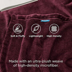 Bedsure GentleSoft Wine Red Fleece Blanket King Size - Image 3