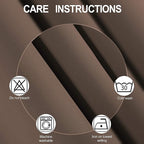 Chocolate Brown Thermal Blackout Curtains/52 x 95 Inch/Set of 2 Panels Room - Image 4