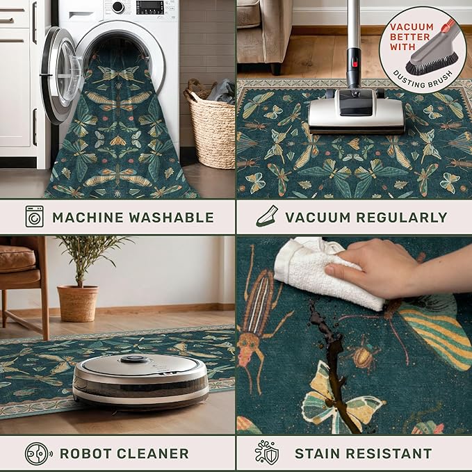 Teal 3x4 Entryway Rug - Image 5