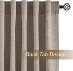 RYB HOME Linen Semi Sheer Curtains - Image 3