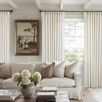 Natural Extra Wide 60 Inch Width Pinch Pleated 96 Inch Curtains | Thick Linen - Image 7