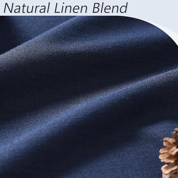 Navy Blue 100% Blackout Curtains 84 Inch Length 2 Panels Set - Image 3