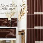 Extra Long Rustic Brown Linen Curtains 120 Inch - Image 3