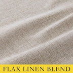 NICETOWN Oatmeal Vintage Open Linen Weave Flax Thermal Curtains, 100% Blackout - Image 6