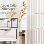 Ivory White Linen Curtains 90 inch - Image 5