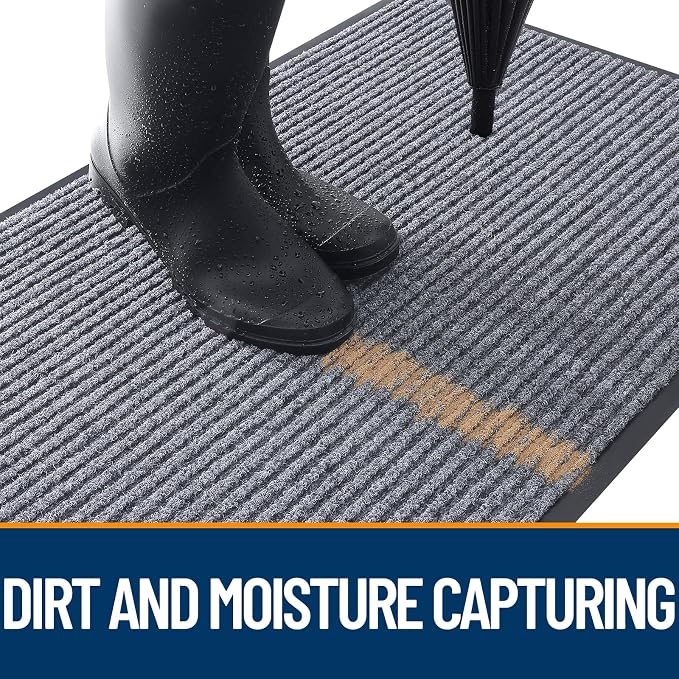 OLANLY Front Door Mat 59x34, Waterproof Heavy-Duty Indoor Outdoor Doormat | - Image 5