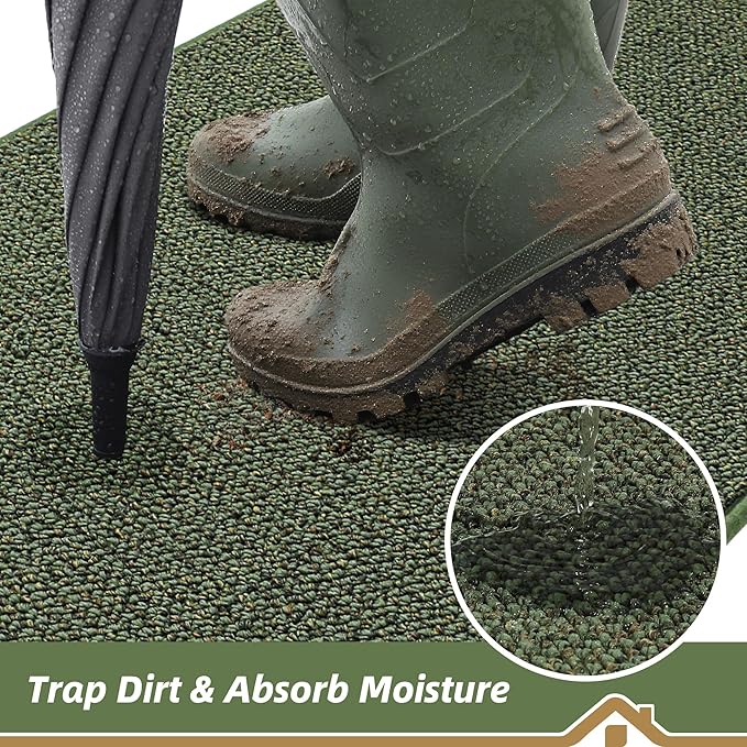 BEQHAUSE Dirt Trapper Door Mat 48" x 72", Non-Slip Washable Doormats, Low - Image 3