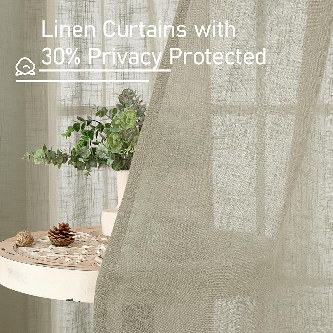 48 Inch Length Short Linen Curtains - Image 6