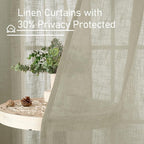 48 Inch Length Short Linen Curtains - Image 6
