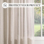 MYSKY HOME Extra Long Linen Curtains - Image 6