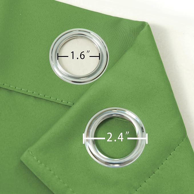 Light Green Blackout Curtains/42 x 84 Inch/Set of Two Panels Grommet Bedroom - Image 6