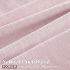 Light Pink Linen Pinch Pleat Curtains 96 Inch Length 2 Panels Set 40x96 | - Image 3