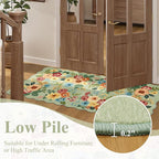DUKINO 2x6 Runner Rug, Floral Washable Rug - Image 9