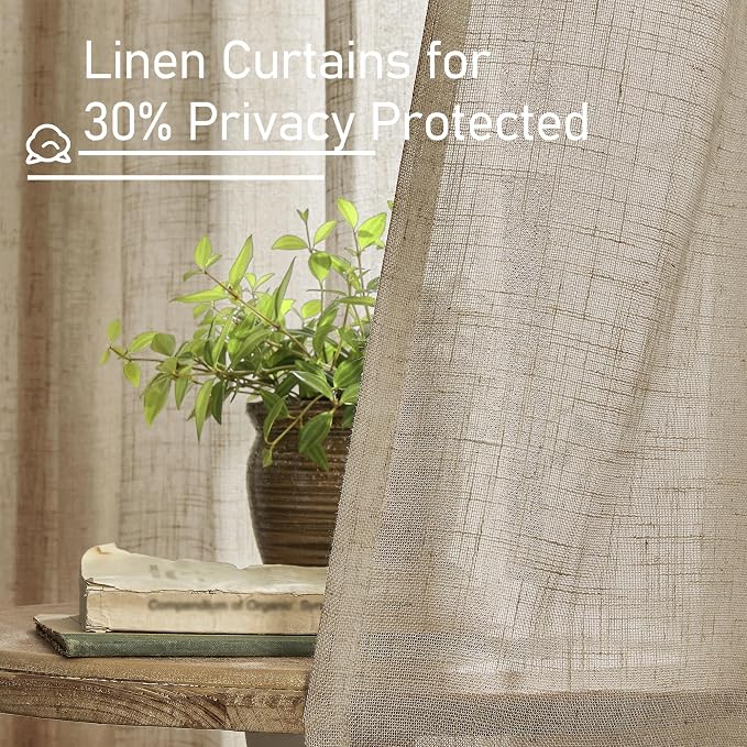 Short Linen Curtains 30 Inch Length - Image 5