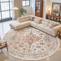 9ft Round Rug, Large Circle Rug by Zesthome