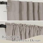 RYB HOME Linen Semi Sheer Curtains - Image 3