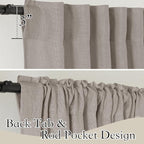 RYB HOME Linen Semi Sheer Curtains - Image 2