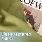 Moss Green Linen Curtains 90 Inch Long - Image 2