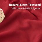 YoungsTex Red Linen Curtains 84 Inches Long - Image 4