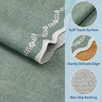 GarveeHome Scalloped Area Rugs 8x10 Large Sage Green Washable Living Room | - Image 5