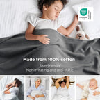 Bedsure GentleSoft 100% Cotton Large Throw Blanket - Image 2
