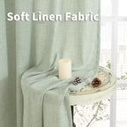 YoungsTex Sage Green Linen Curtains 95 Inch Long - Image 8