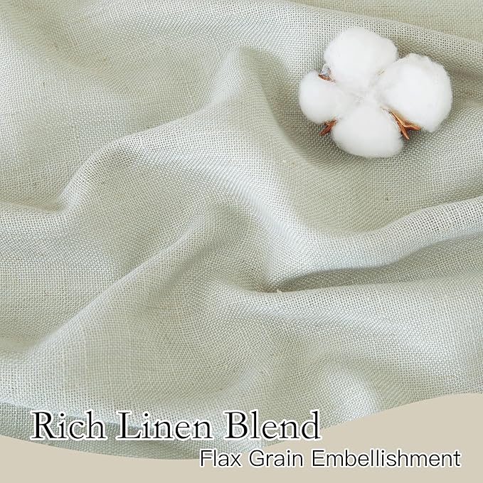 RYB HOME Light Filtering Linen Sheer Curtains 72 inch Long - Image 3