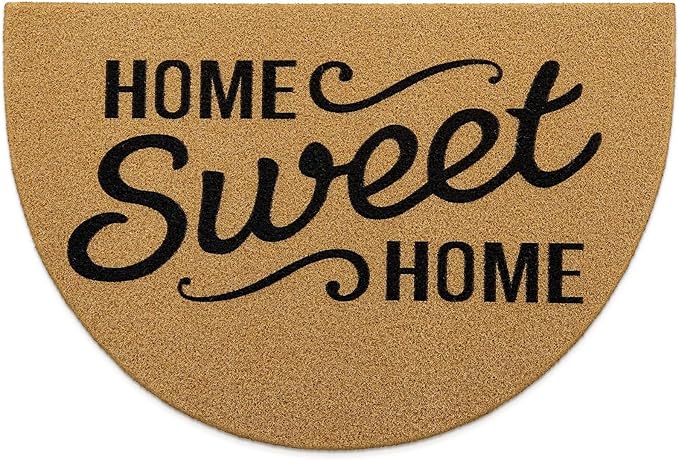 OLANLY Half Circle Front Door Mat, Low Profile Doormat, Stain and Fade Resistant by OLANLY
