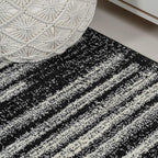 JONATHAN Y Khalil Modern Berber Stripe Black/Cream Runner Rug, Contemporary - Image 6