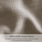 Taupe Brown Pinch Pleated Semi Sheer Linen Blend Drapes 112 Inches Long 50W | - Image 3