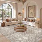 cotiled Boho 8x10 Area Rugs for Living Room: Large Moroccan Washable Rug | - Image 4