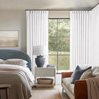 Snow White Pinch Pleated Linen 120 Inch Curtains 60 Inch Width | Linen Blend - Image 5