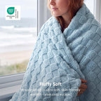 Bedsure GentleSoft Baby Blue Throw Blanket - Image 2
