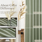 Sheer Light Sage Linen Curtains 102 Inches Long Rod Pocket Back Tab Drapes 2 - Image 3