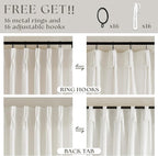 Natural Pinch Pleated Linen Curtains 112 Inches Long 2 Panels Set | Memory - Image 5