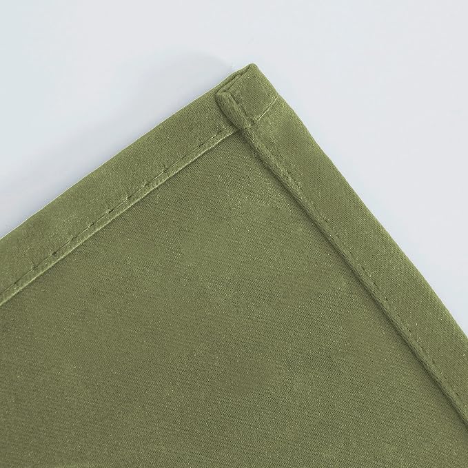 Olive Green Thermal Blackout Curtains/42 x 84 Inch/Set of 2 Panels Room - Image 8