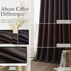 100% Blackout Curtains 90 Inch Length 2 Panels Set - Image 7