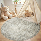 Aelenmu Round Rug 6ft Washable Rug - Image 4