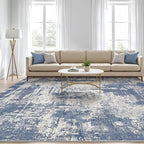 LOONGRUG 6x8 Area Rug Washable Neutral Modern Living Room Rugs Navy Grey | - Image 5